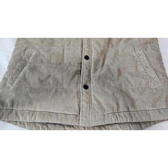 Union SEA WA Men's Beige Corduroy Vest with Plaid Lining Size Small - Picture 6 of 8